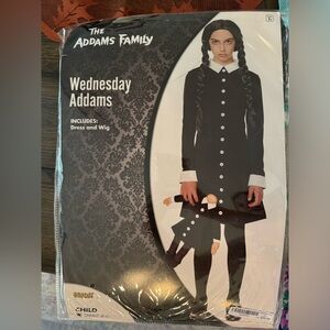 Wednesday Adam’s girls Halloween costume size small 4-6
